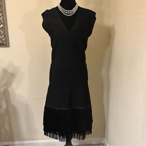 Venus Black Fringe Dress